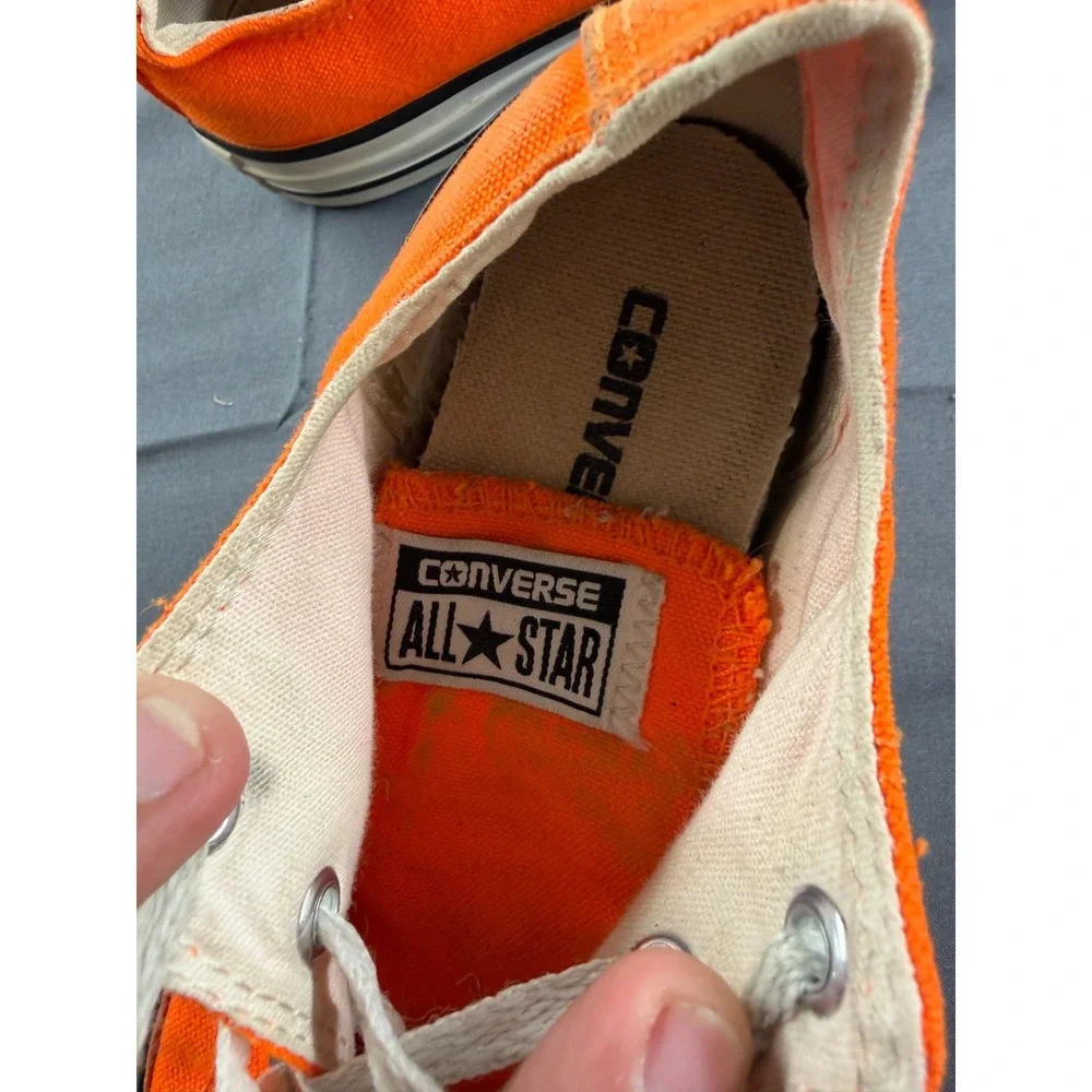 Converse Chuck Taylor All Star Low Orange Canvas Shoes Youth Size 2 352810F